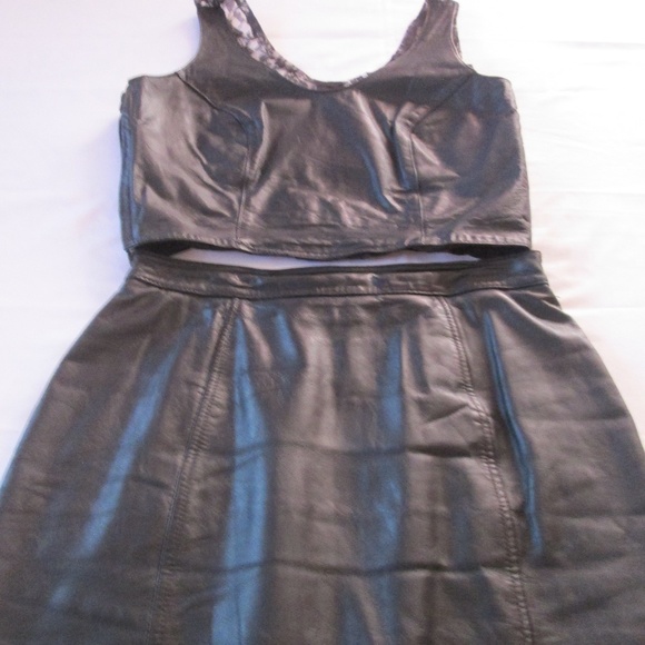 BERMANS AUTHENTIC LEATHER SKIRT-SHELL - Picture 5 of 8